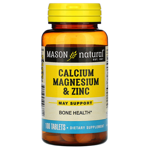 Mason Natural, Calcium Magnesium & Zinc, 100 Tablets