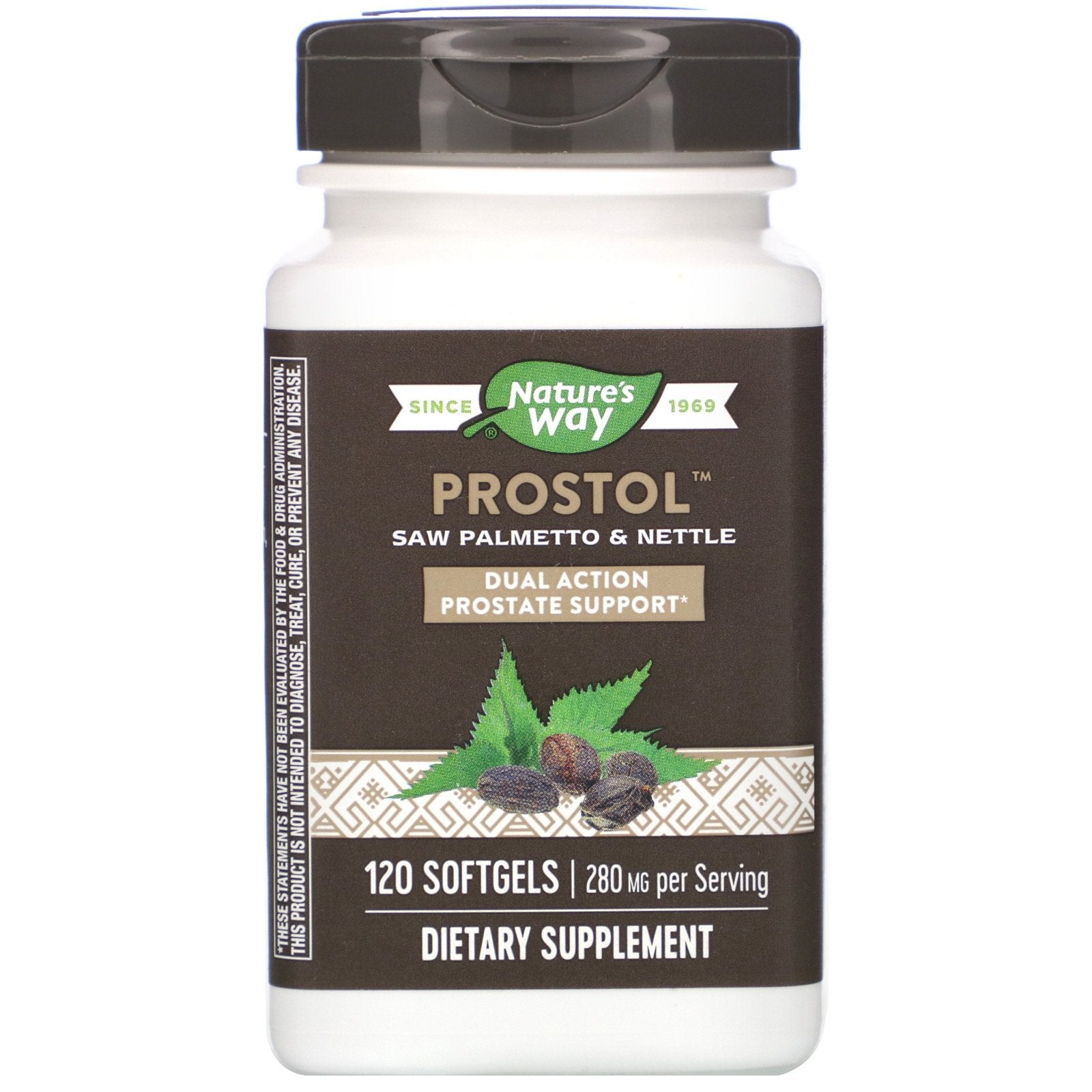 Nature's Way, Prostol, Saw Palmetto & Nettle, 280 mg, 120 Softgels