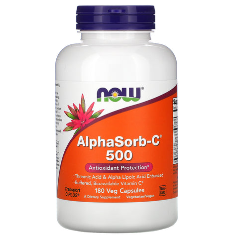 Now Foods, AlphaSorb-C 500, 180 Veg Capsules