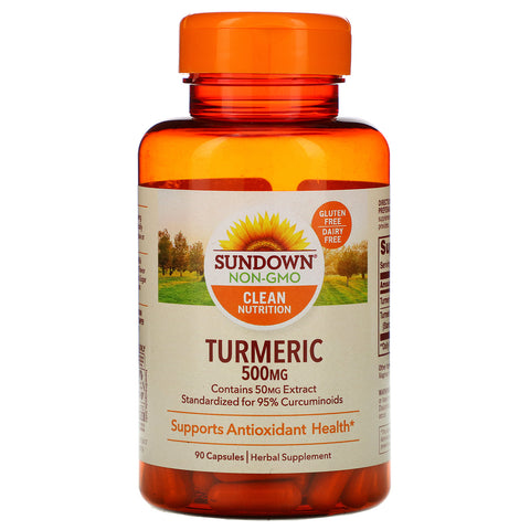 Sundown Naturals, Turmeric, 500 mg, 90 Capsules