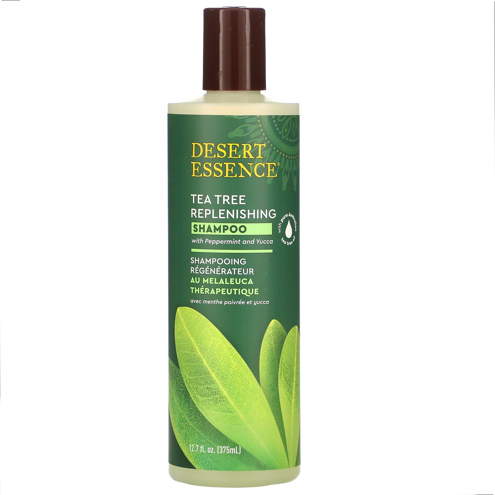 Desert Essence, Tea Tree Replenishing Shampoo, 12.7 fl oz (375 ml)