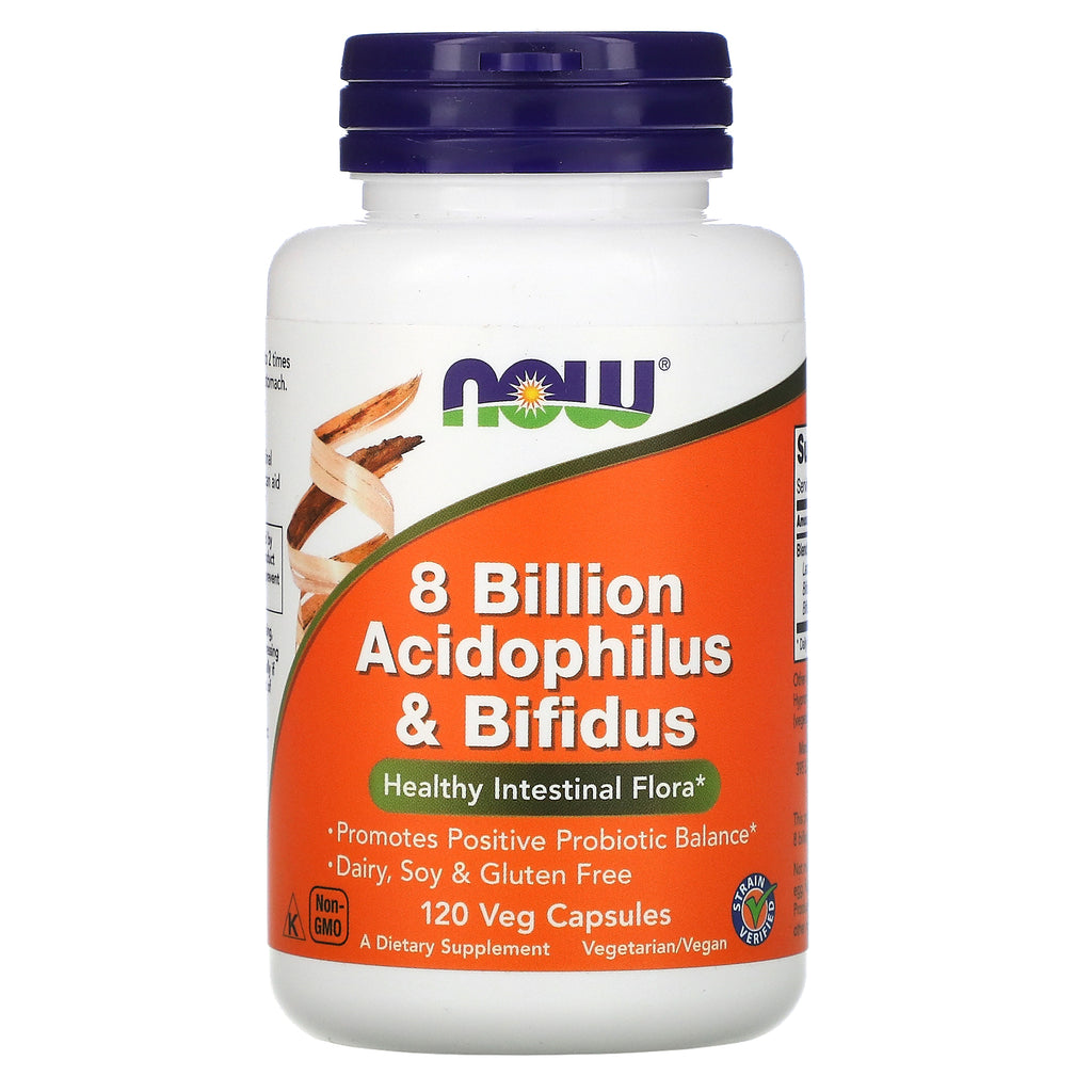 Now Foods, 8 Billion Acidophilus & Bifidus, 120 Veg Capsules