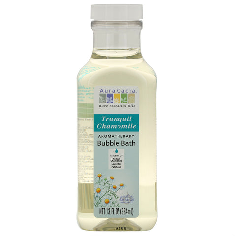 Aura Cacia, Aromatherapy Bubble Bath, Tranquil Chamomile, 13 fl oz (384 ml)