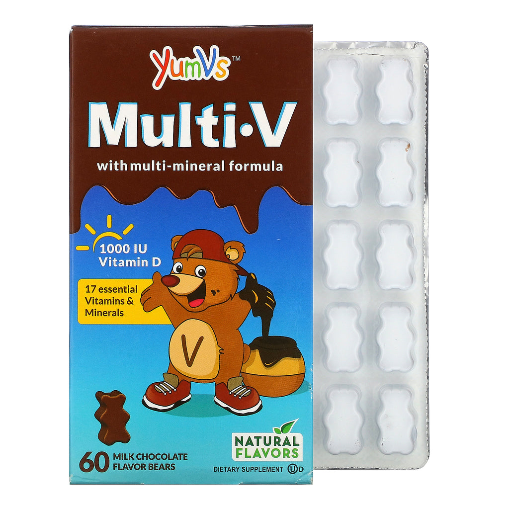 YumV's, Multi V with Multi-Mineral Formula, Milk Chocolate , 60 Bears
