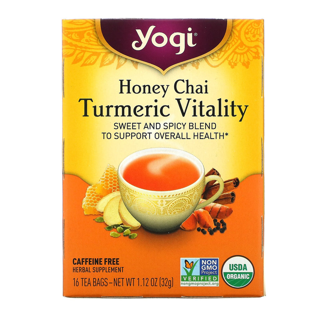 Yogi Tea, Turmeric Vitality, Honey Chai, 16 Tea Bags, 1.12 oz (32 g)