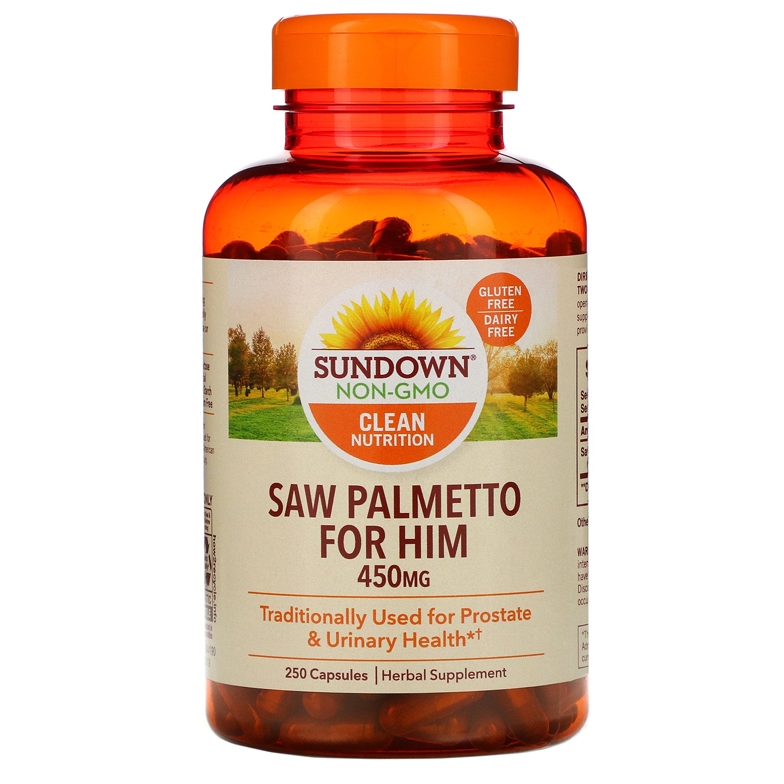 Sundown Naturals, Whole Herb, Saw Palmetto, 450 mg, 250 Capsules