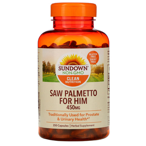 Sundown Naturals, Whole Herb, Saw Palmetto, 450 mg, 250 Capsules