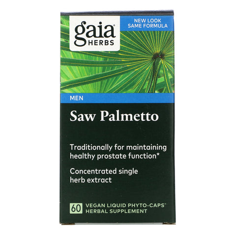 Gaia Herbs, Saw Palmetto for Men, 60 Vegan Liquid Phyto-Caps