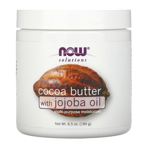 Now Foods, Solutions, Cocoa Butter with Jojoba Oil, 6.5 oz (184 g)