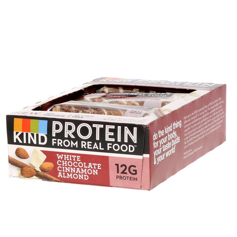 KIND Bars, Protein Bars, White Chocolate Cinnamon Almond, 12 Bars, 1.76 oz (50 g) Each