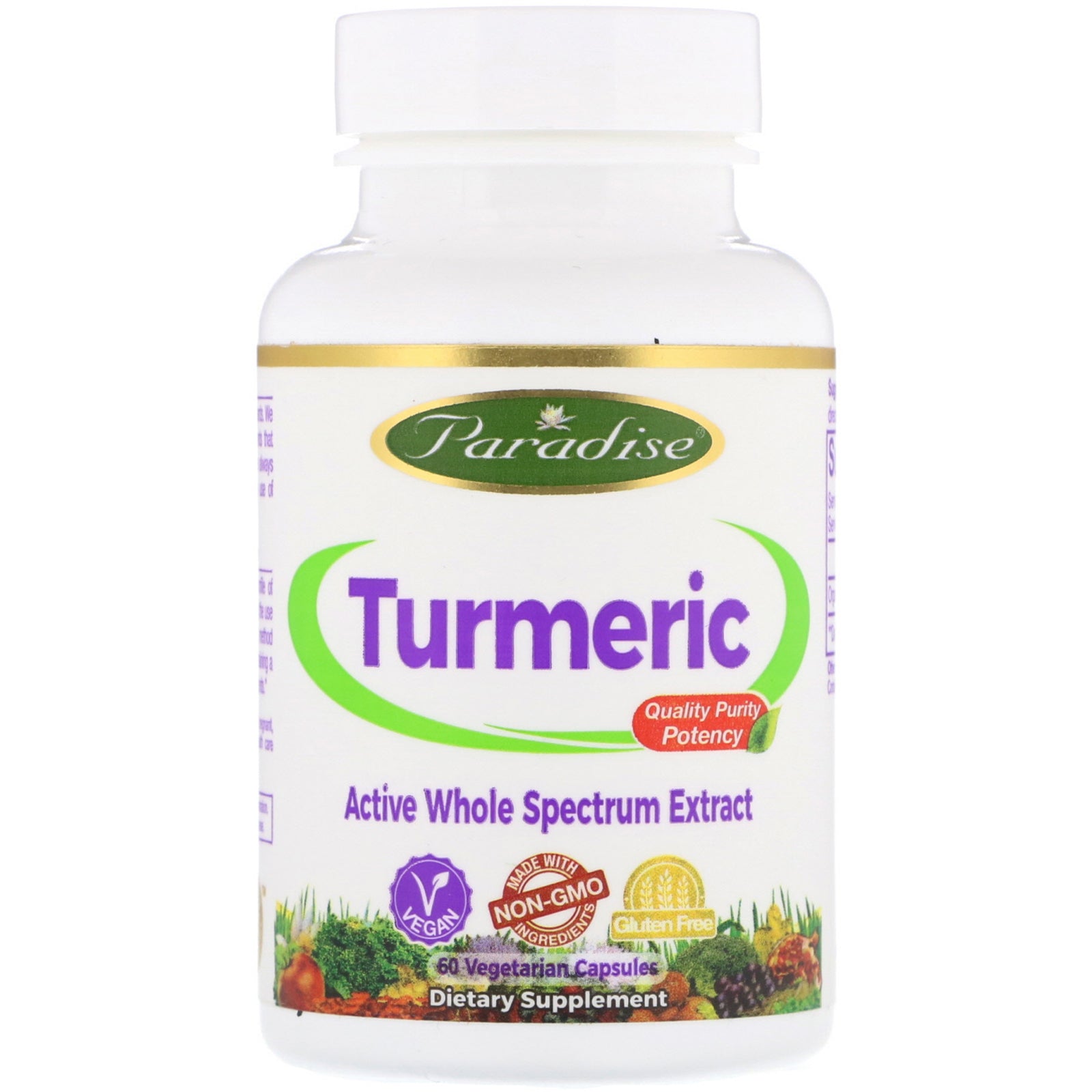 Paradise Herbs, Turmeric, 60 Vegetarian Capsules