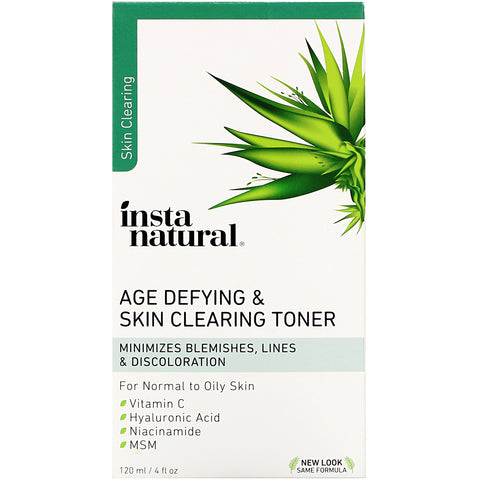InstaNatural, Age-Defying & Skin Clearing Toner, 4 fl oz (120 ml)