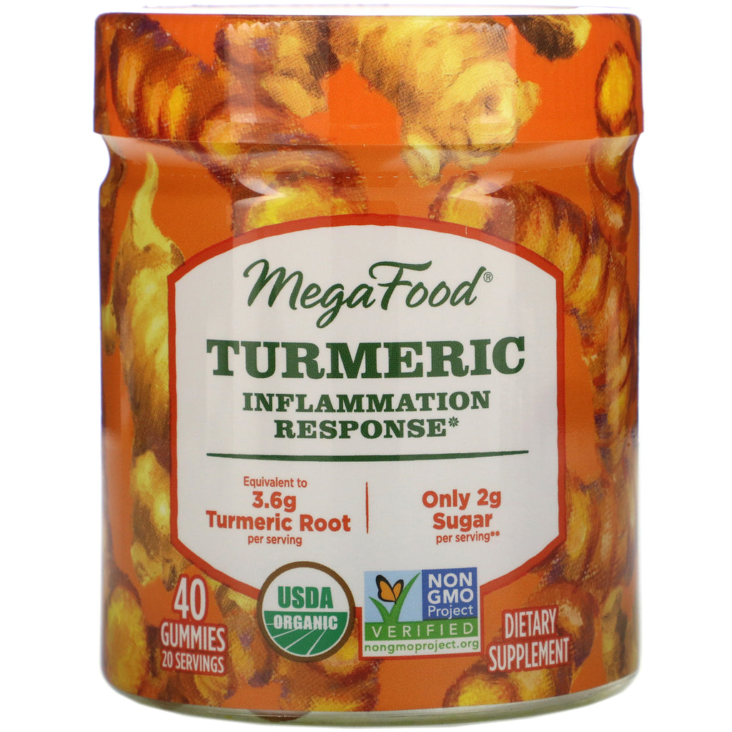 MegaFood, Turmeric, Inflammation Response, 40 Gummies