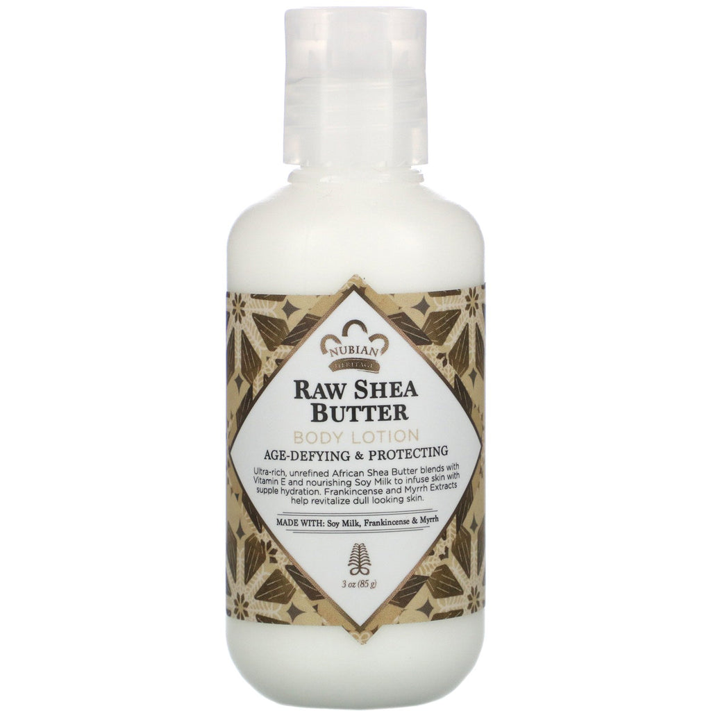 Nubian Heritage, Raw Shea Butter Body Lotion, 3 oz (85 g)