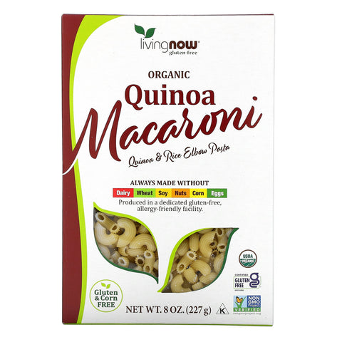 Now Foods, Organic Quinoa Macaroni, Gluten Free, 8 oz (227 g)