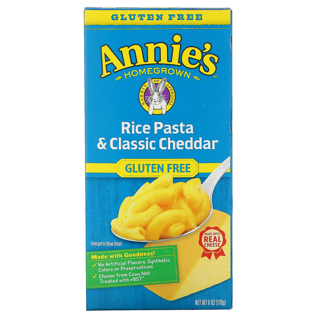 Annie's Homegrown, Rice Pasta & Classic Cheddar, Gluten Free, 6 oz (170 g)