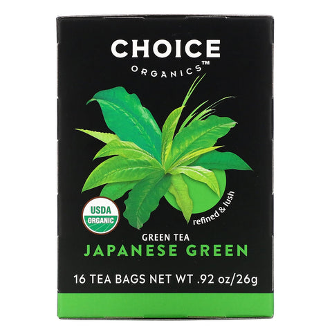 Choice Organic Teas, Green Tea, Japanese Green, 16 Tea Bags, .92 oz (26 g)