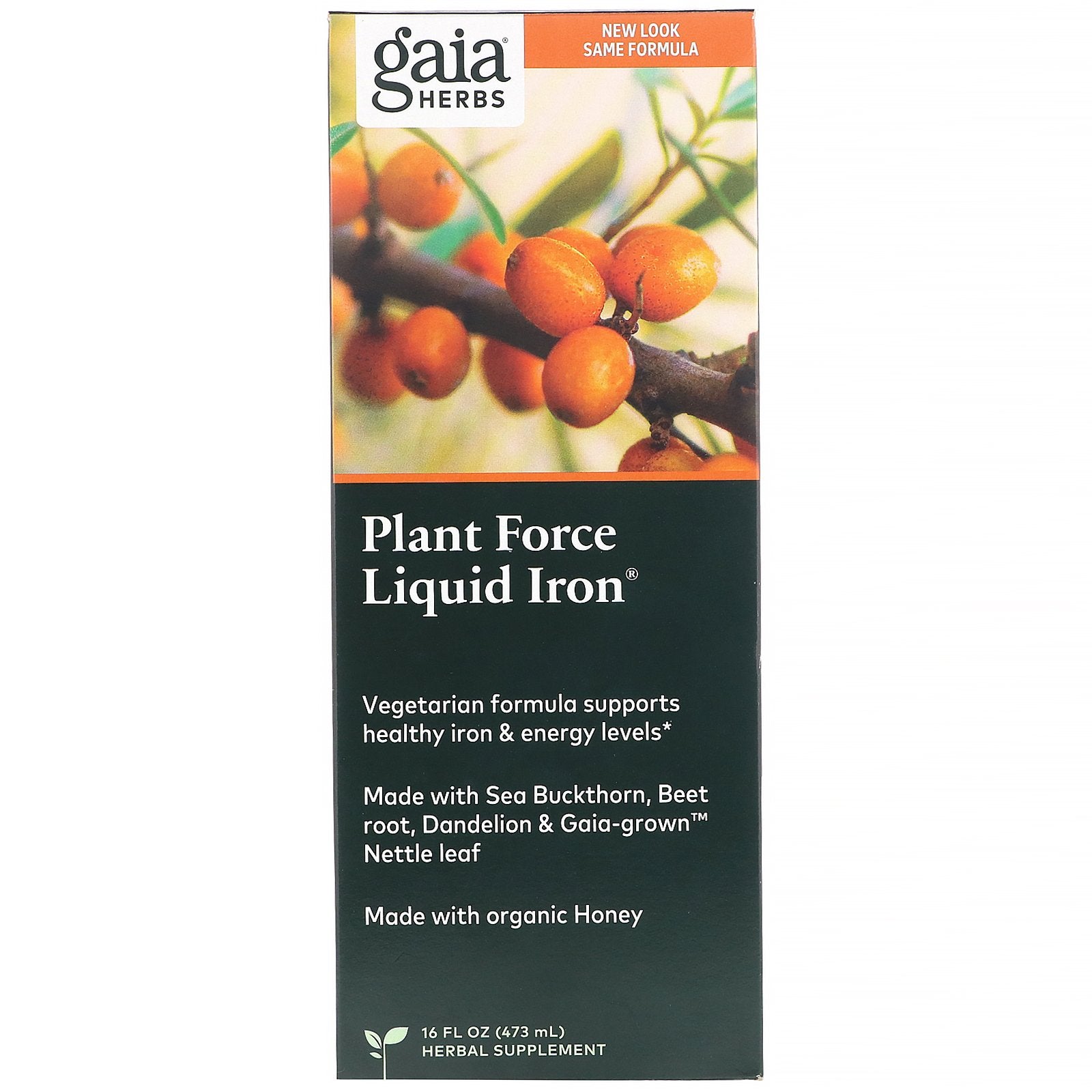 Gaia Herbs, Plant Force Liquid Iron, 16 fl oz (473 ml)