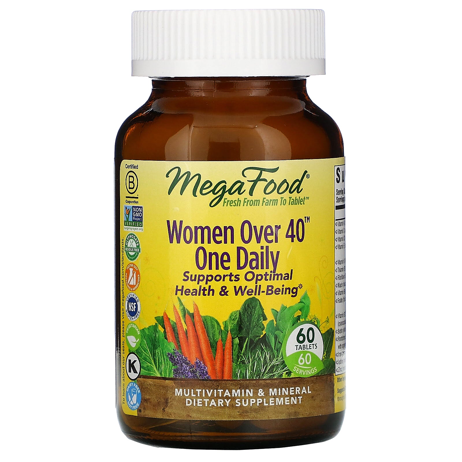 MegaFood, Women Over 40 One Daily, 60 Tablets