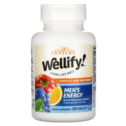 21st Century, Wellify! Men's Energy, Multivitamin Multimineral, 65 Tablets