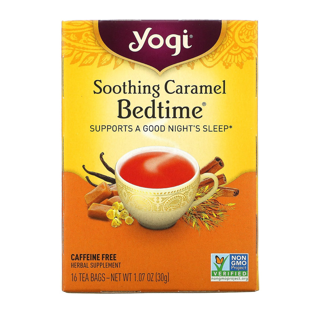 Yogi Tea, Bedtime, Soothing Caramel, Caffeine Free, 16 Tea Bags, 1.07 oz (30 g)