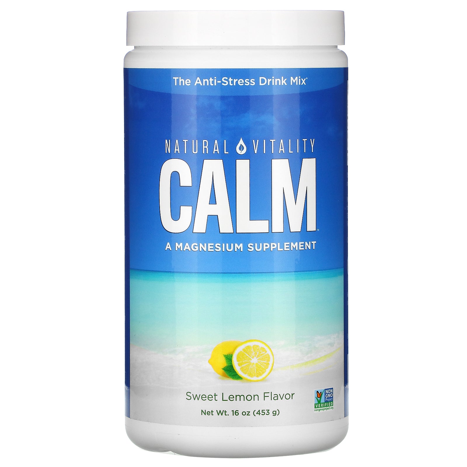 Natural Vitality, CALM, The Anti-Stress Drink Mix,  Sweet Lemon Flavor, 16 oz (453 g)