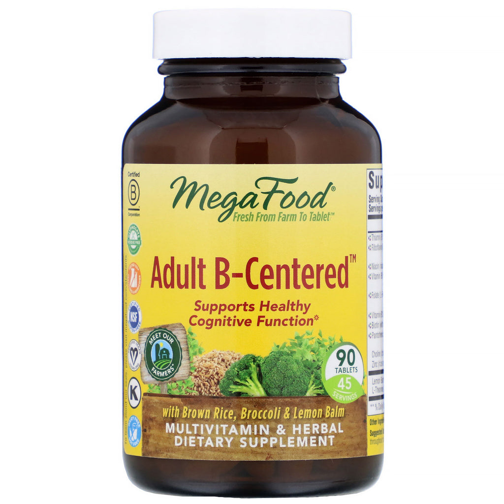 MegaFood, Adult B-Centered, 90 Tablets