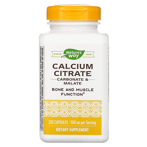 Nature's Way, Calcium Citrate, 500 mg, 250 Capsules