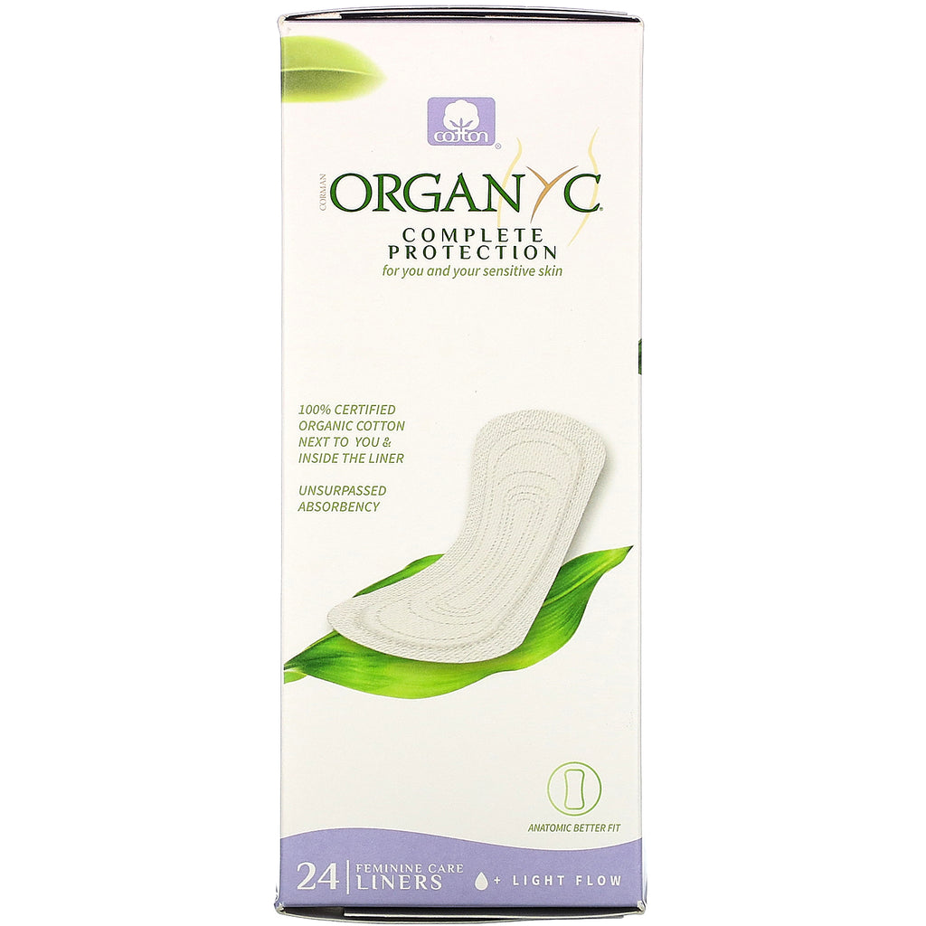 Organyc, Organic Cotton Panty Liners, Light Flow, 24 Liners