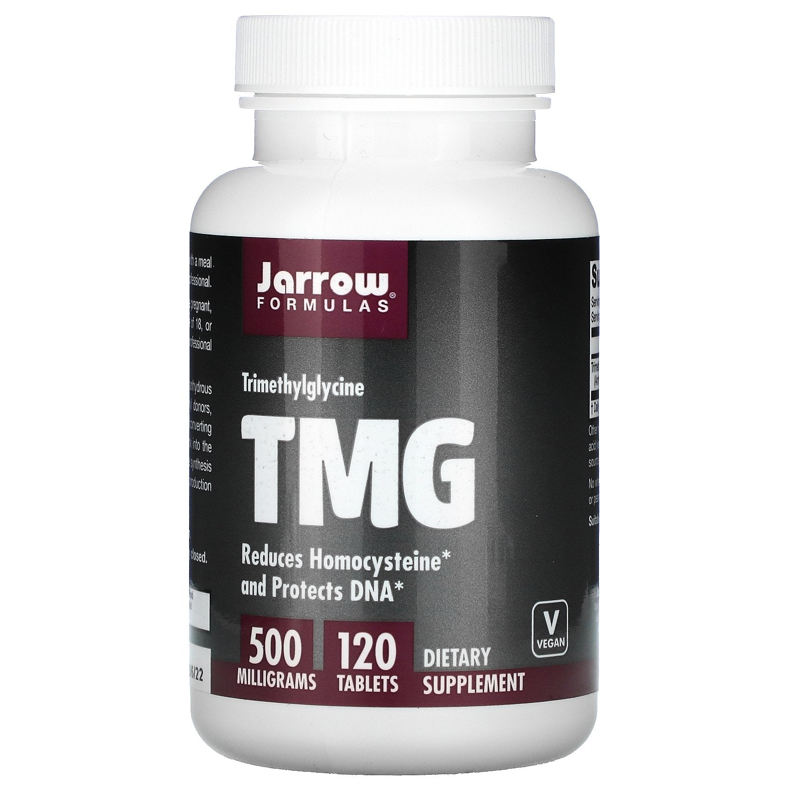 Jarrow Formulas, TMG, Trimethylglycine, 500 mg, 120 Tablets