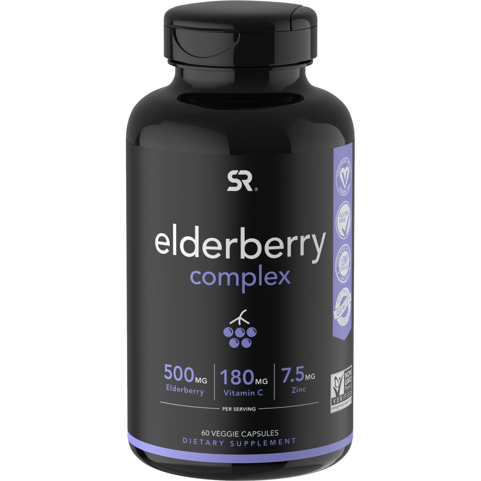 Sports Research, Elderberry Complex, 60 Veggie Capsules