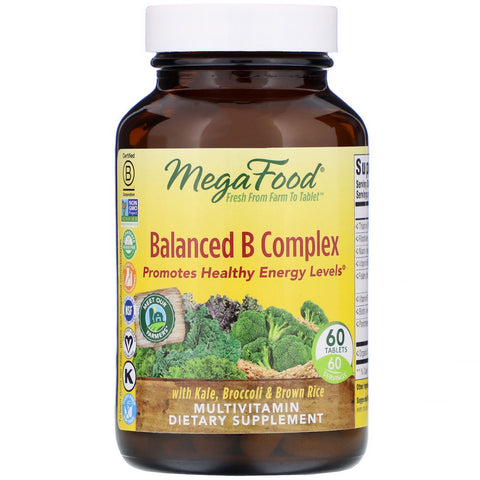 MegaFood, Balanced B Complex, 60 Tablets