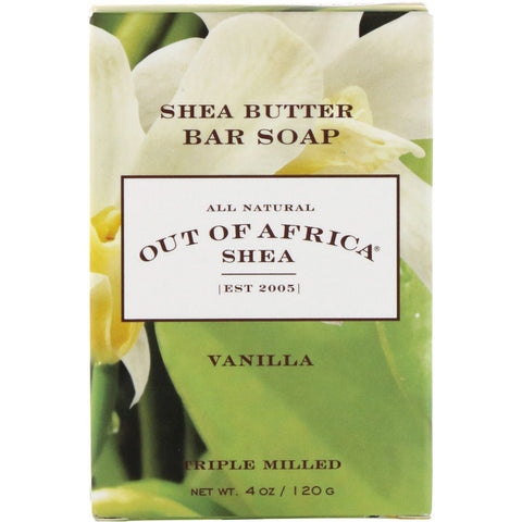 Out of Africa, Pure Shea Butter Bar Soap, Vanilla, 4 oz (120 g)