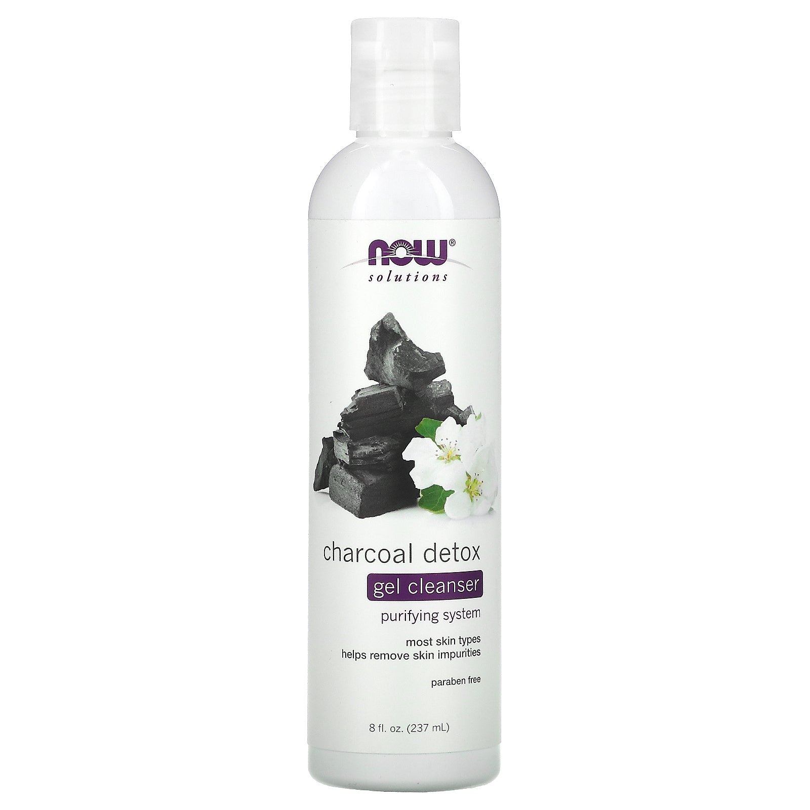 Now Foods, Solutions, Charcoal Detox Gel Cleanser, 8 fl oz (237 ml)