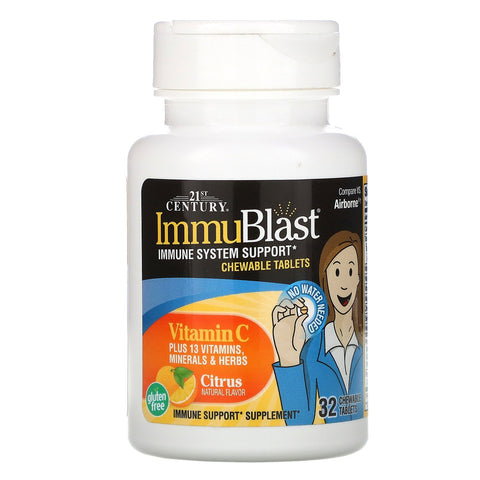 21st Century, ImmuBlast, Citrus, 32 Chewable Tablets