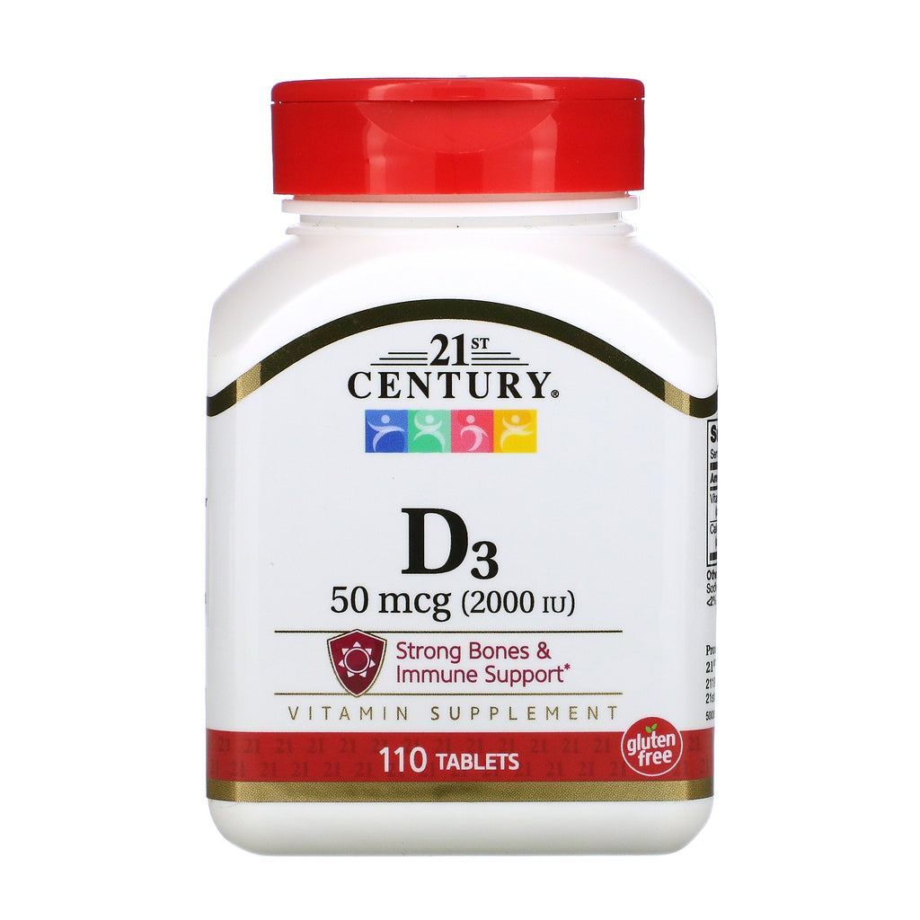 21st Century, Vitamin D3, 50 mcg (2,000 IU), 110 Tablets