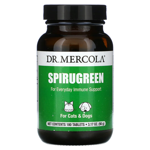 Dr. Mercola, SpiruGreen, For Cats & Dogs, 180 Tablets