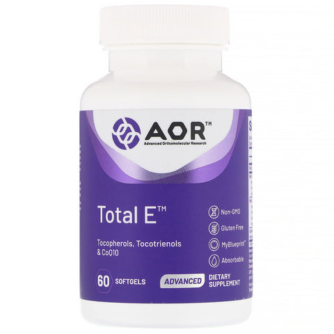 Advanced Orthomolecular Research AOR, Total E, 60 Softgels