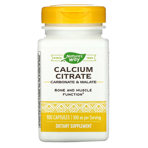 Nature's Way, Calcium Citrate, 500 mg, 100 Capsules