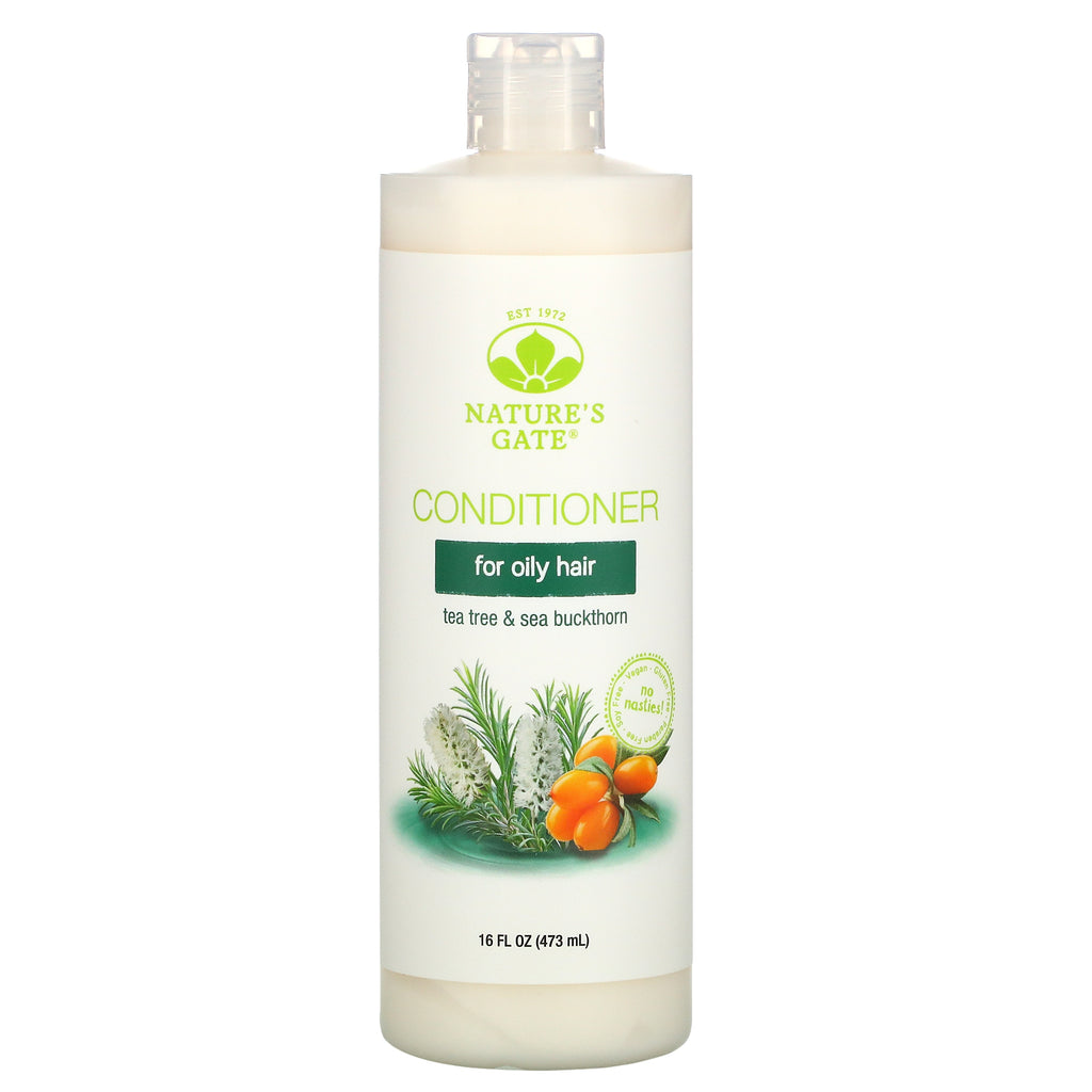 Nature's Gate, Tea Tree & Sea Buckthorn Conditioner for Oily Hair, 16 fl oz (473 ml)