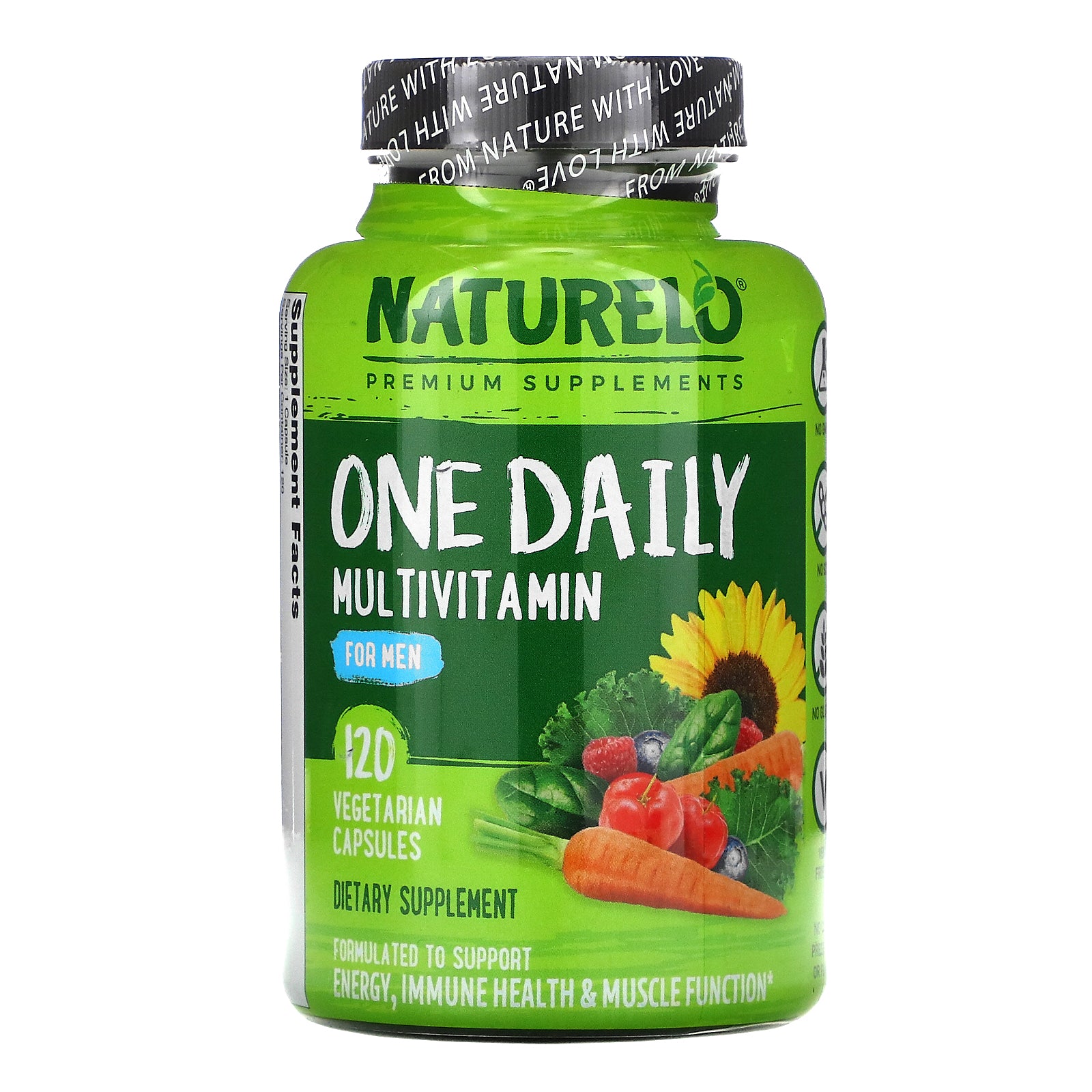 NATURELO, One Daily Multivitamin for Men, 120 Vegetarian Capsules