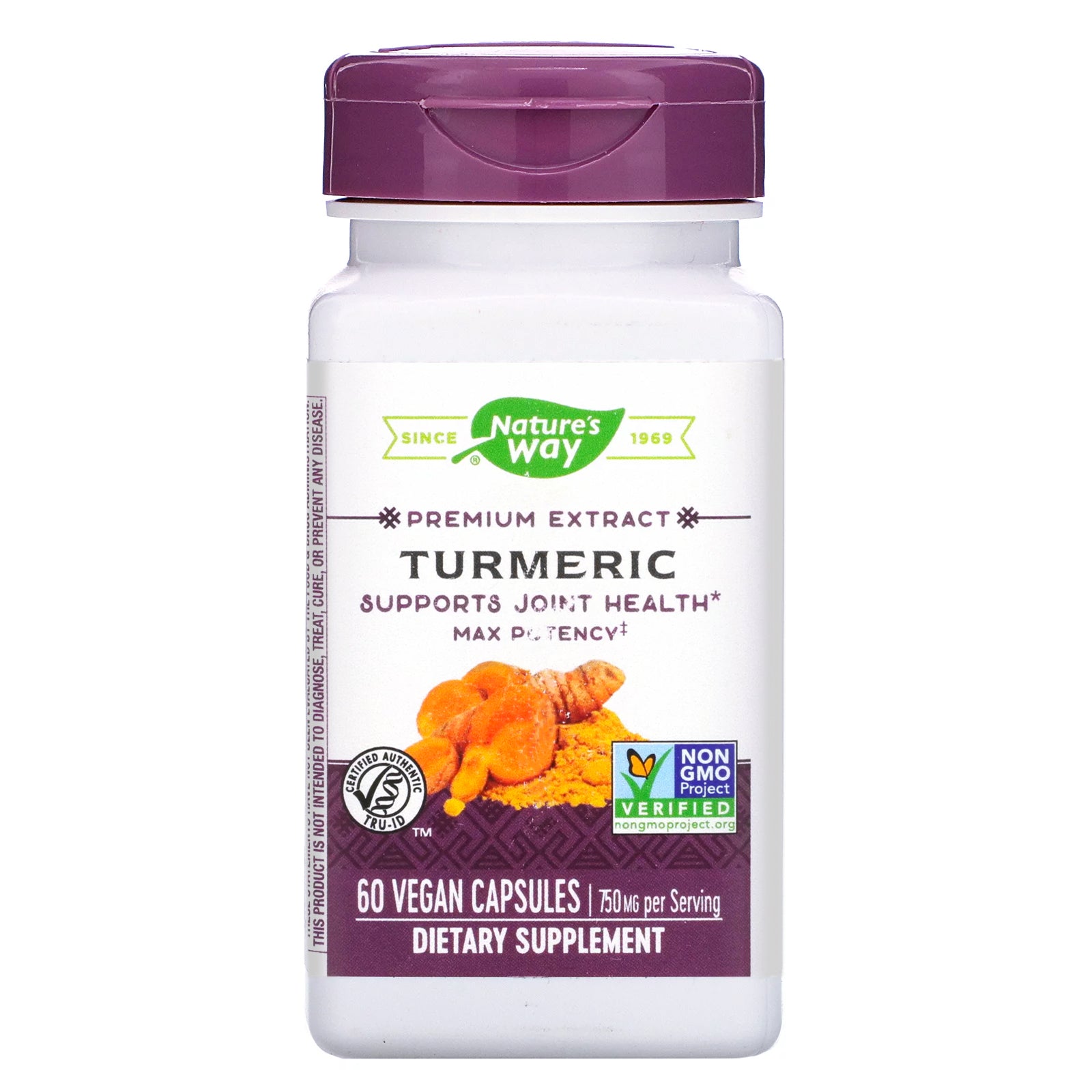 Nature's Way, Premium Extract, Turmeric, 750 mg, 60 Vegan Capsules