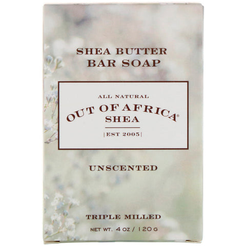 Out of Africa, Shea Butter Bar Soap, Unscented, 4 oz (120 g)