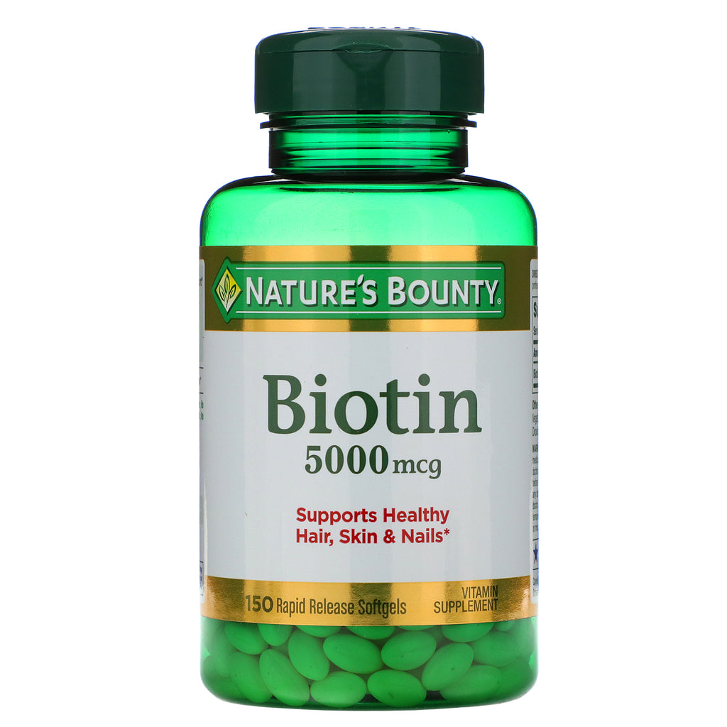 Nature's Bounty, Biotin, 5,000 mcg, 150 Rapid Release Softgels