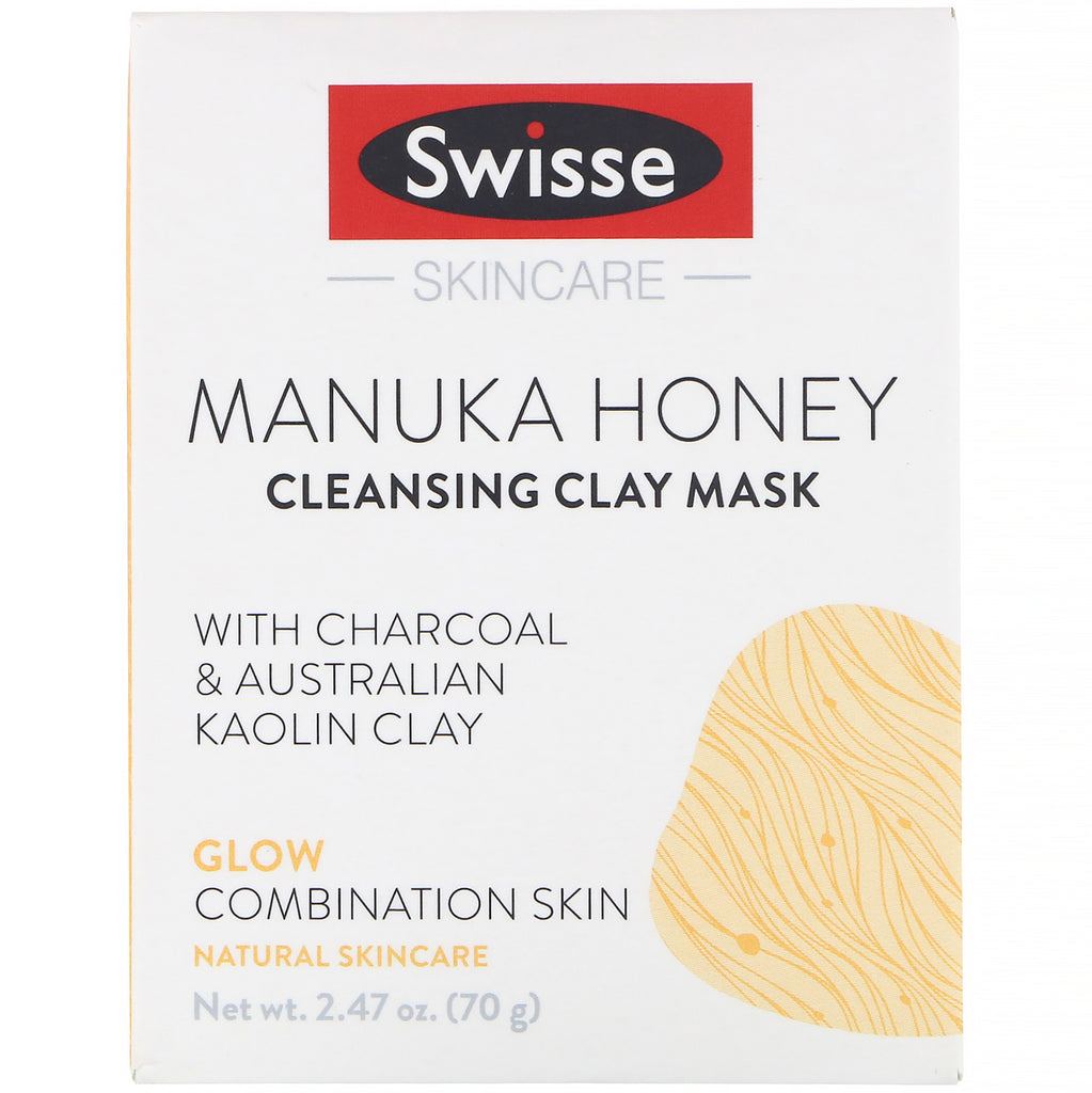 Swisse, Skincare, Manuka Honey Cleansing Clay Mask, 2.47 oz (70 g)