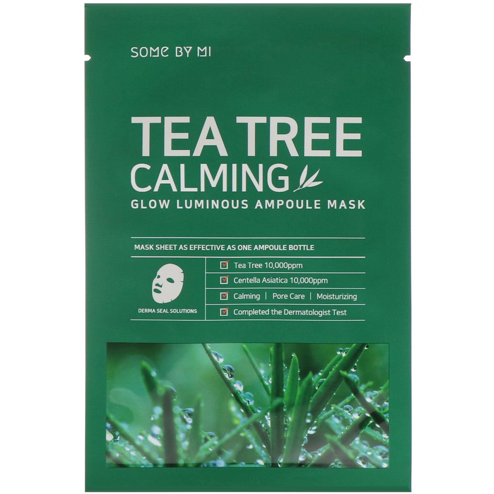 Some By Mi, Glow Luminous Ampoule Mask, Tea Tree Calming, 10 Sheets, 25 g Each