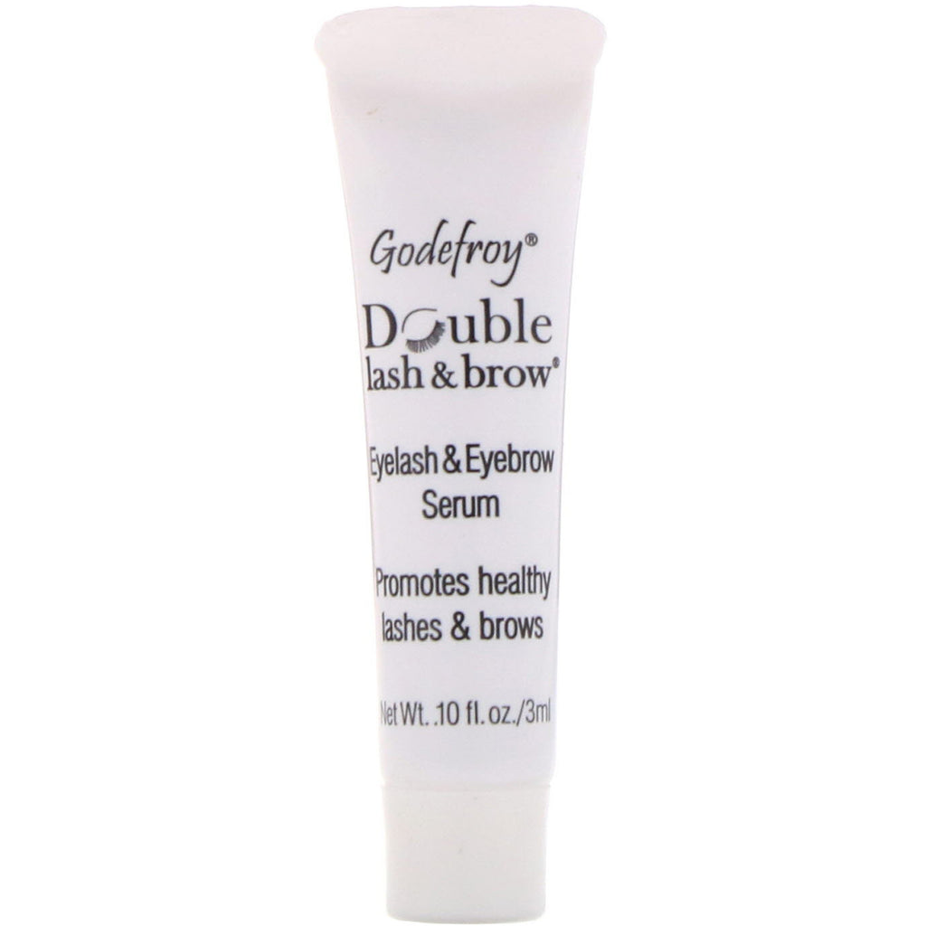 Godefroy, Double Lash & Brow, Eyelash and Eyebrow Serum, 0.1 fl oz (3 ml)