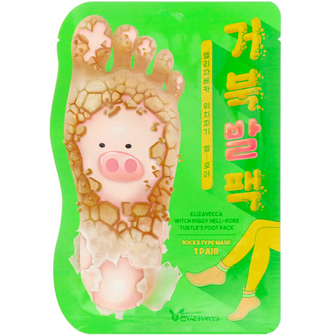 Elizavecca, Witch Piggy, Hell-Pore, Turtle's Foot Pack, 1 Pair, 1.41 oz (40 g)