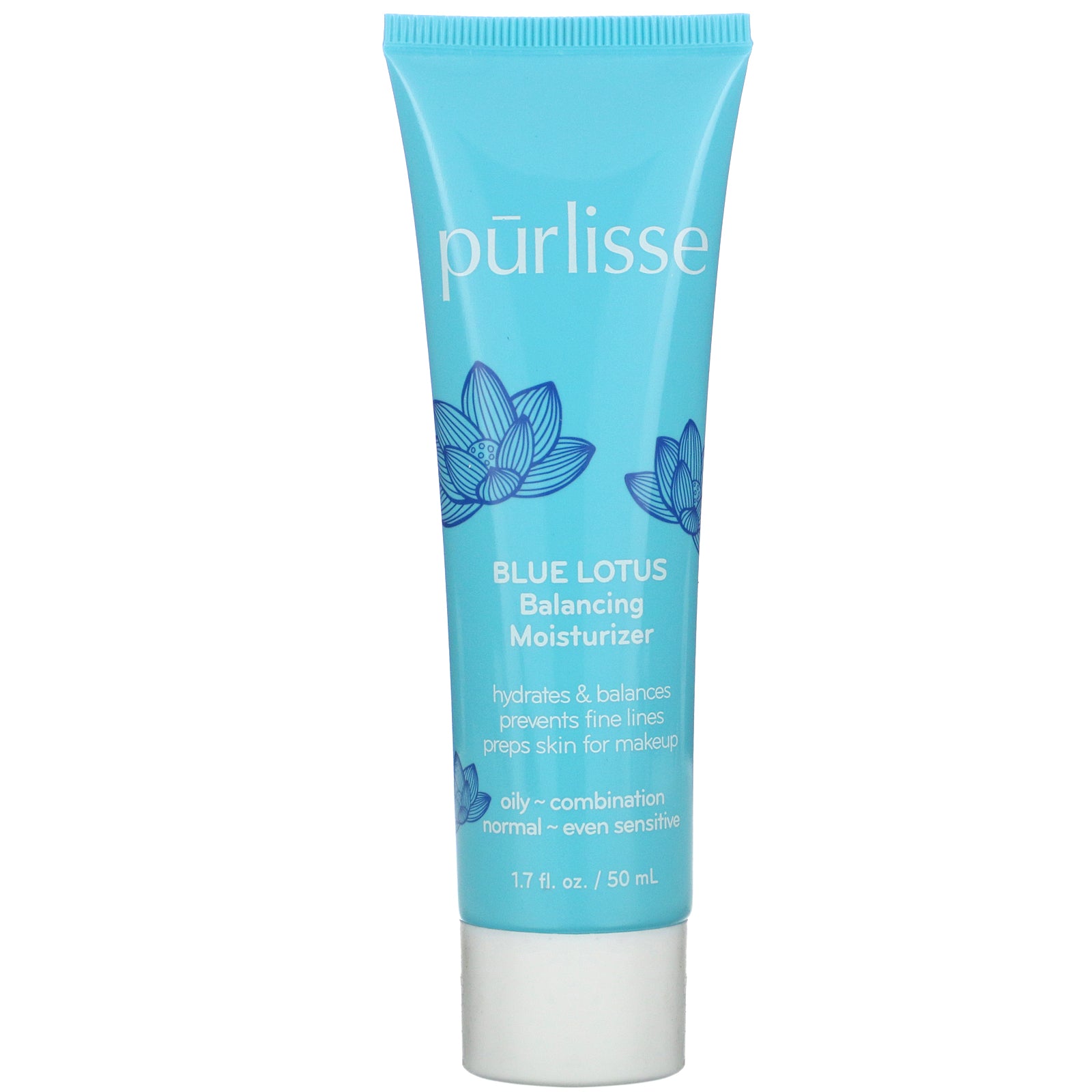 Purlisse, Blue Lotus, Balancing Moisturizer, 1.7 fl oz (50 ml)