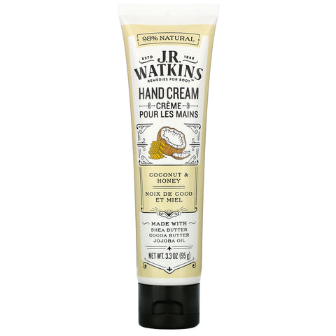 J R Watkins, Hand Cream, Coconut & Honey, 3.3 oz (95 g)